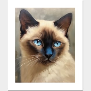 Blue-Eyed Siamese Muse Posters and Art